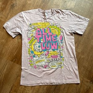 All Time Low Autographed Band T Shirt Medium